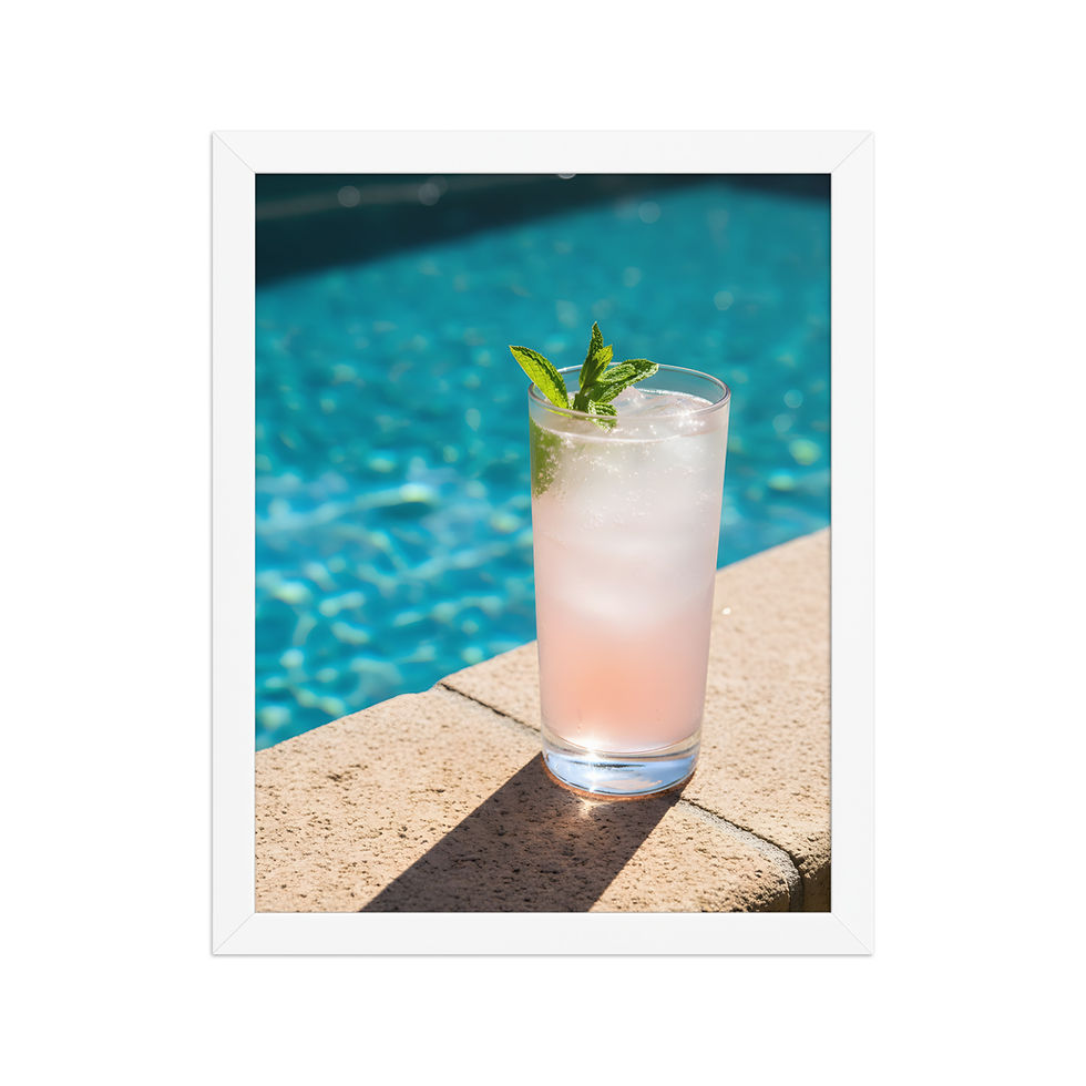 Thumbnail: Tall Glass by the Pool Summer Wall Print