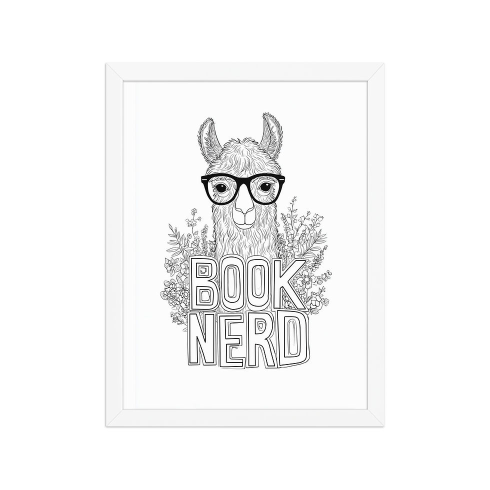 Thumbnail: Book Nerd Llama 