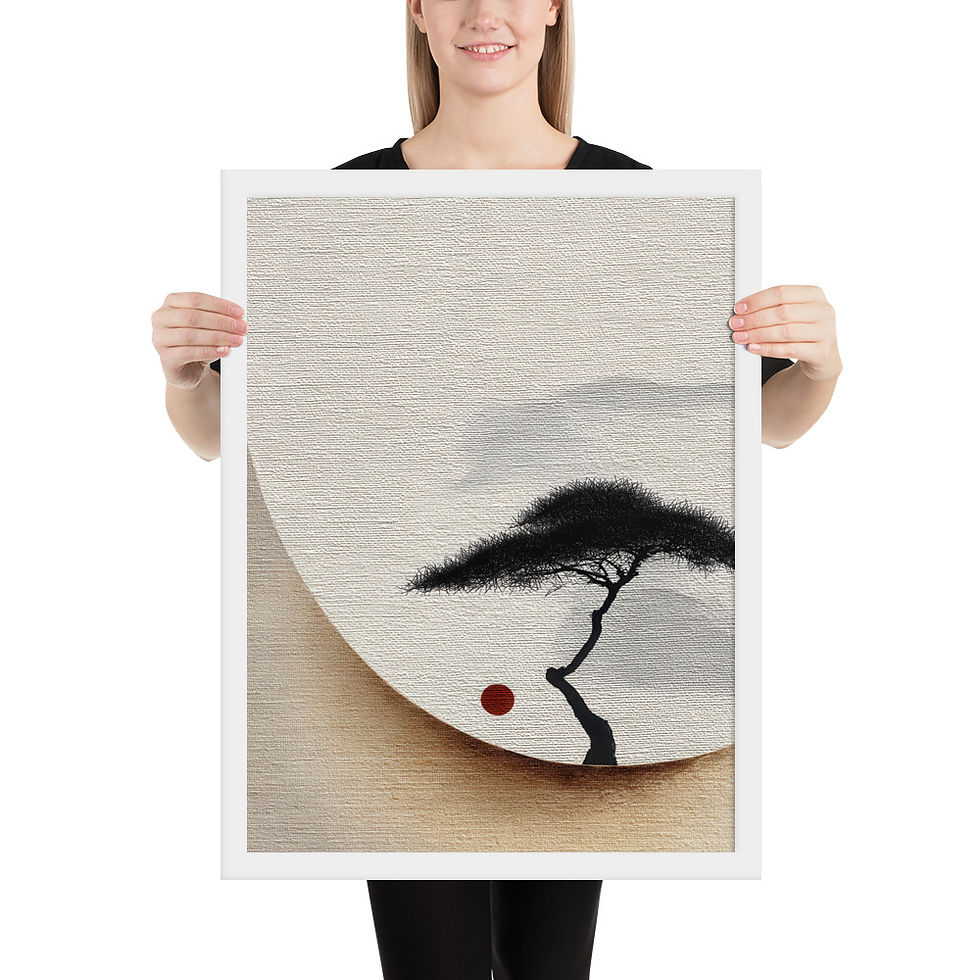 Thumbnail: Japandi Sumei-e Japanese Ink Inspired Print