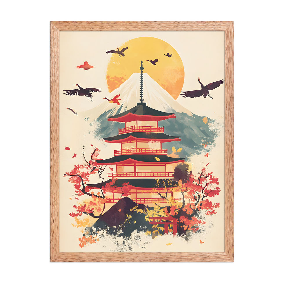 Thumbnail: Japan Travel Art Fuji and Temple