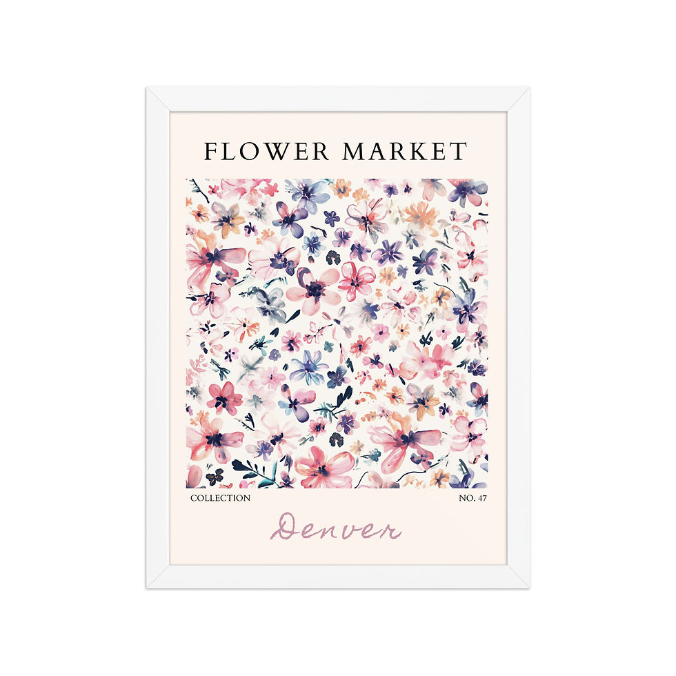 Thumbnail: Denver | Framed Botanical Wall Art: Nature Prints from Global Cities