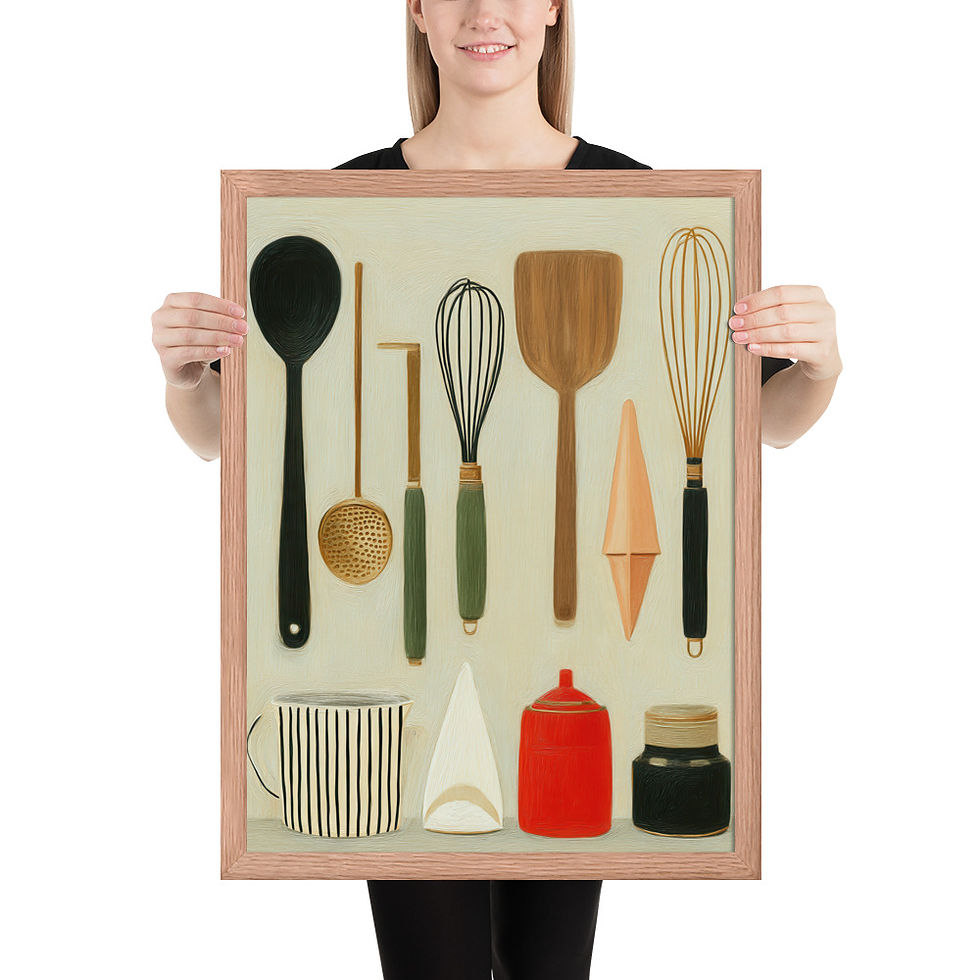 Thumbnail: Kitchen Cooking Gouache Inspired  Art Print 