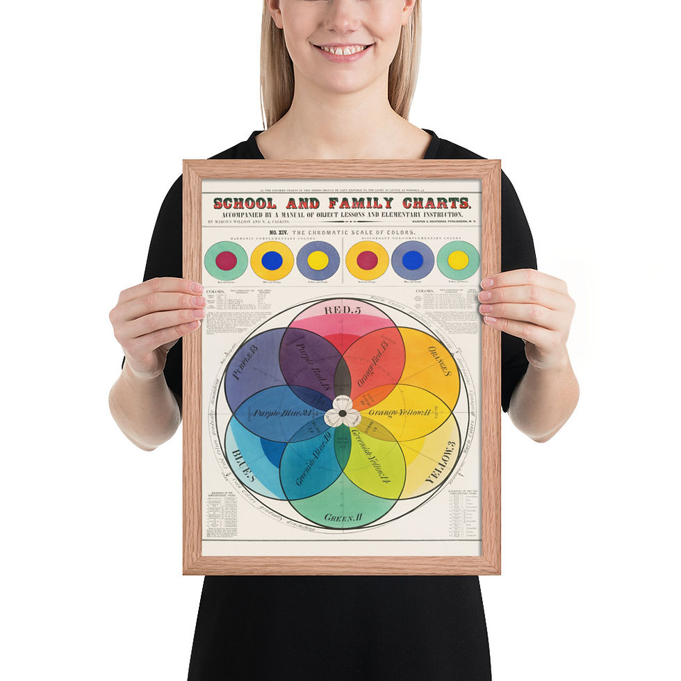 Thumbnail: Educational Colour Chart Framed Art