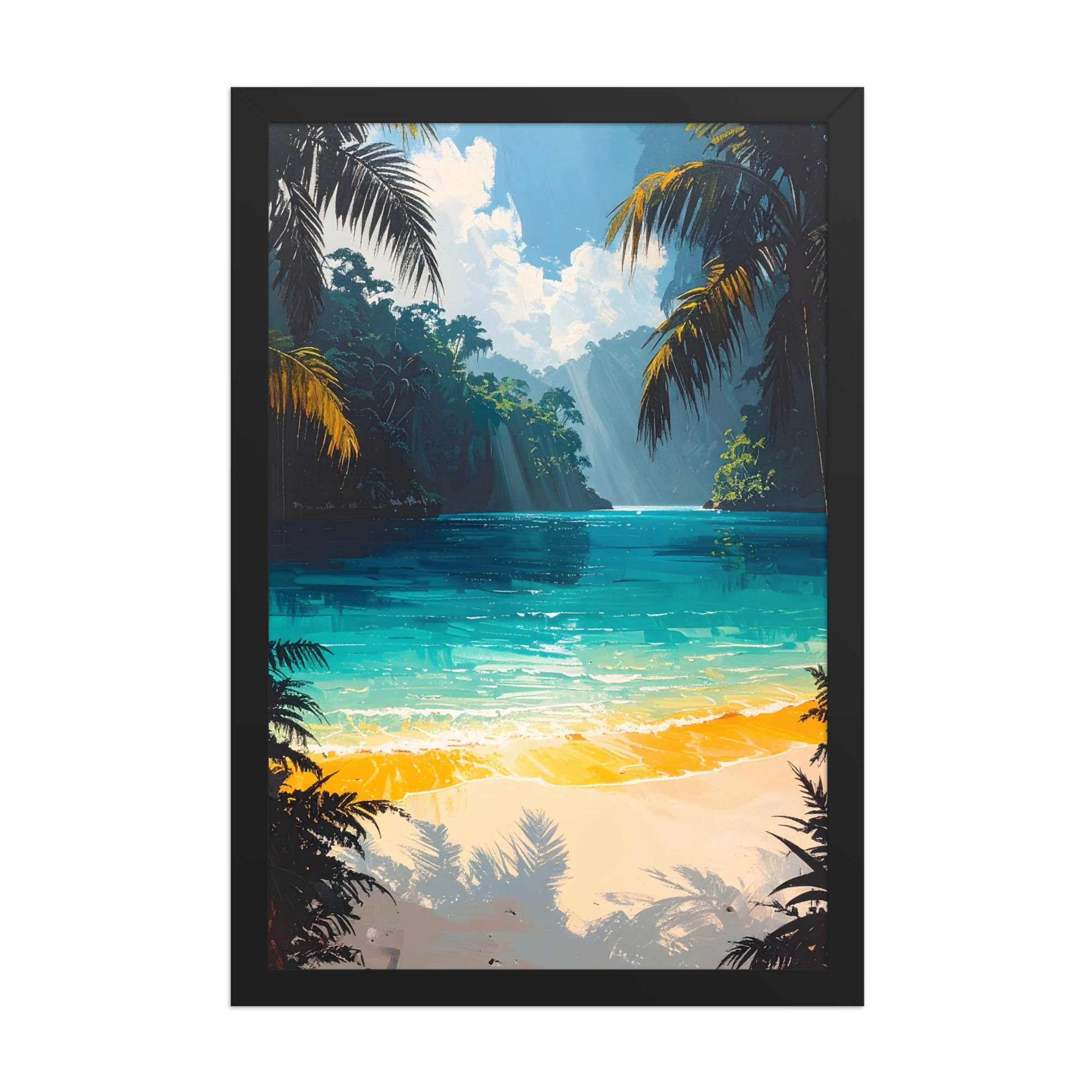 Tropical Lagoon Framed Coastal Print