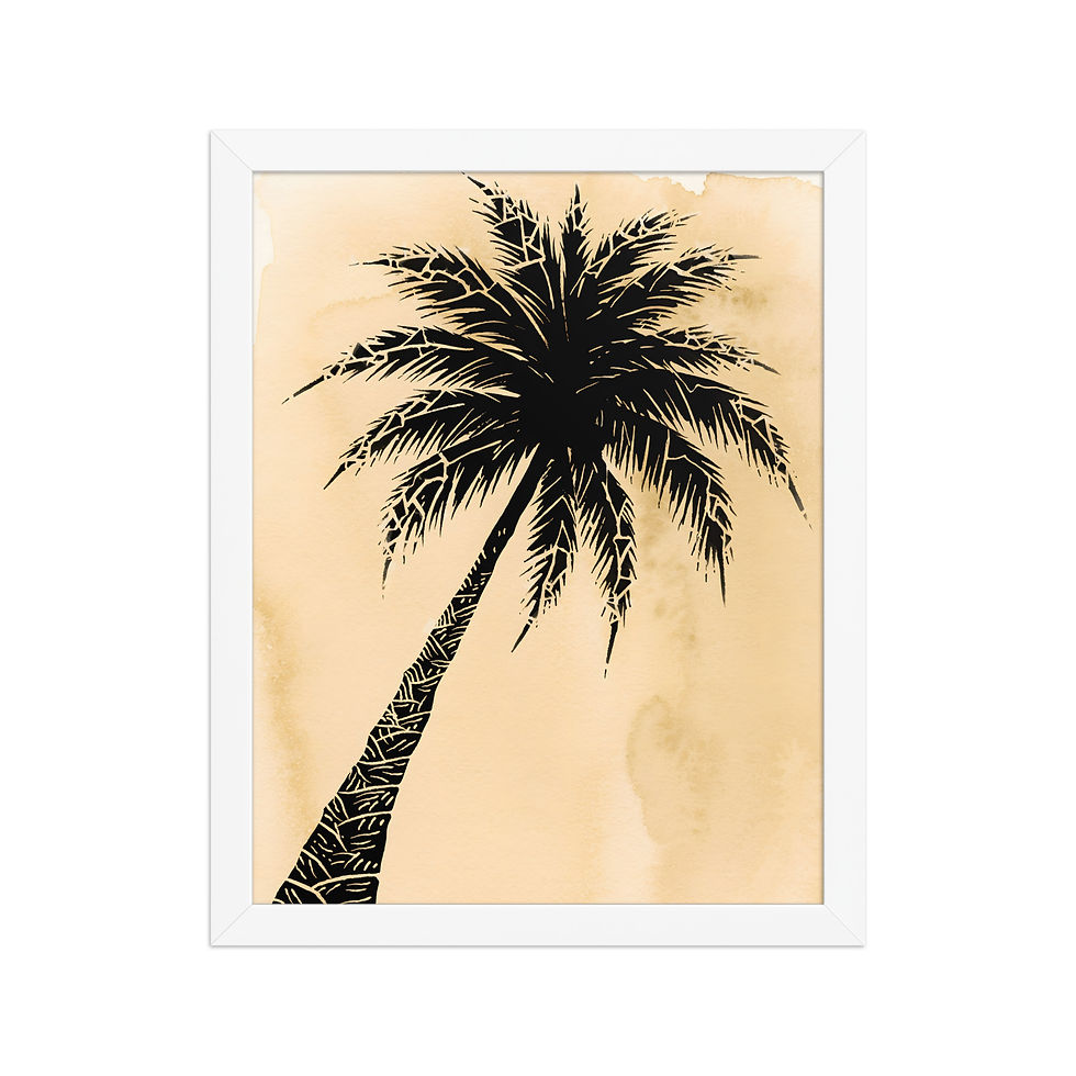 Thumbnail: Fractal Palm Coastal Art Print
