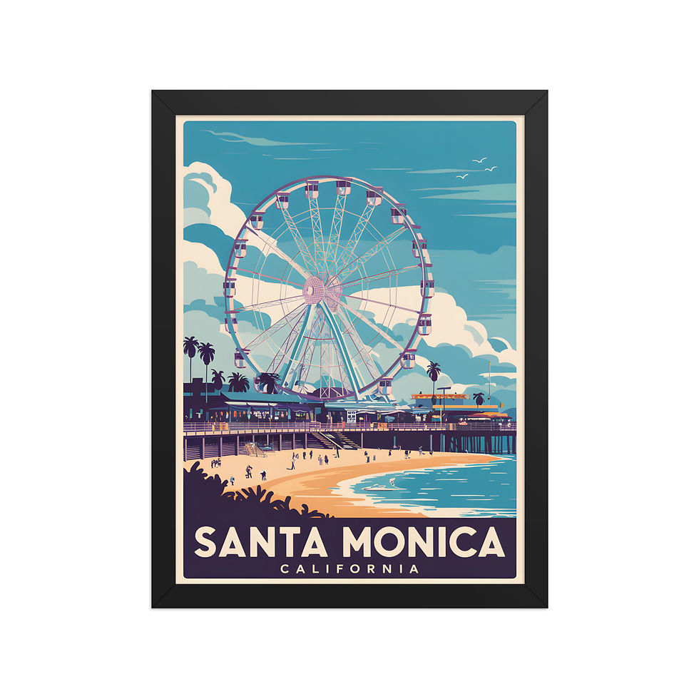 Thumbnail: Santa Monica Pier Modern Travel Art