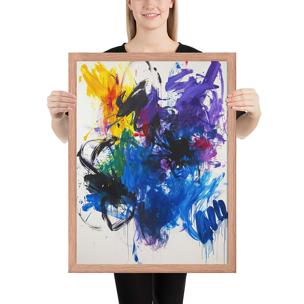 Thumbnail: Vibrant Abstract Framed Wall Art for Modern Decor