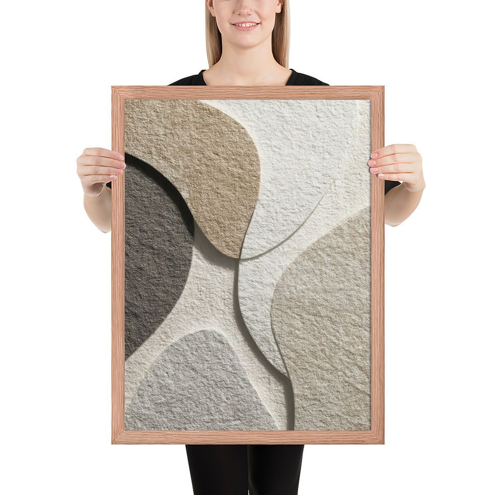 Thumbnail: Framed Abstract Shapes Art – Modern Design Piece