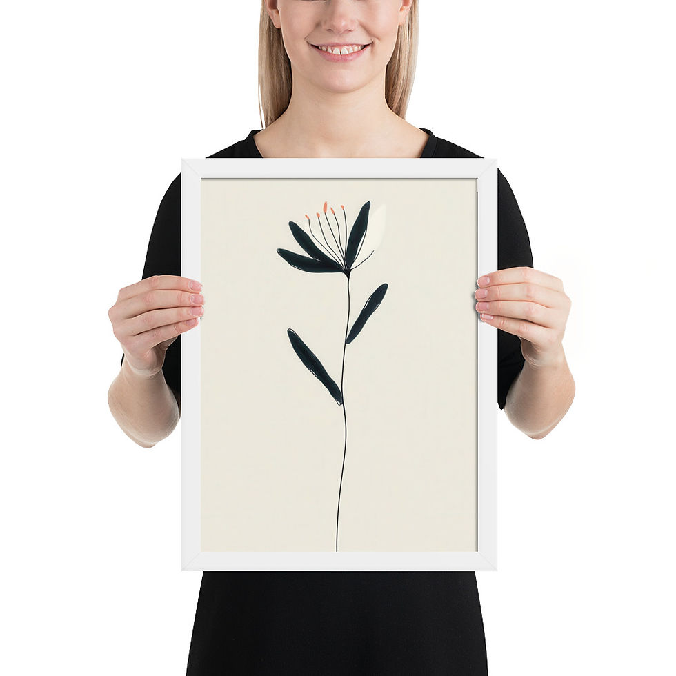 Thumbnail: Eclectic Framed Gouache Art - A Splash of Coloramed poster