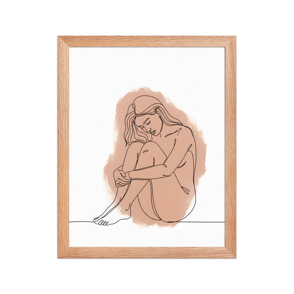 Thumbnail: Continuous Line Drawing Lady Minimalist Art Print