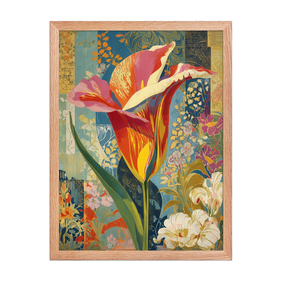 Thumbnail: Eclectic Floral with a Textile Pattern Collage