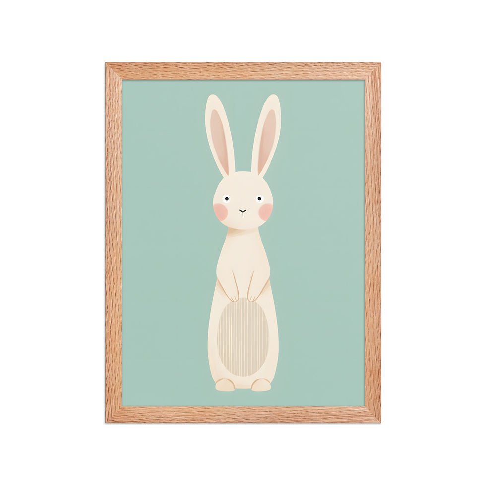 Thumbnail: Cute Rabbit Whimsical Nursery Art Print