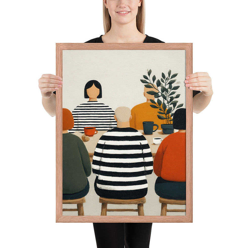 Thumbnail: Together Gouache Inspired Art Print 