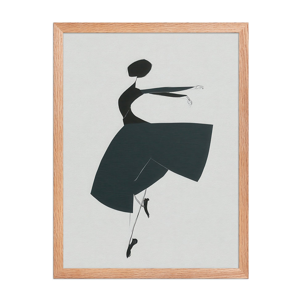 Thumbnail: Woman Dancing Gouache Inspired  Art Print 