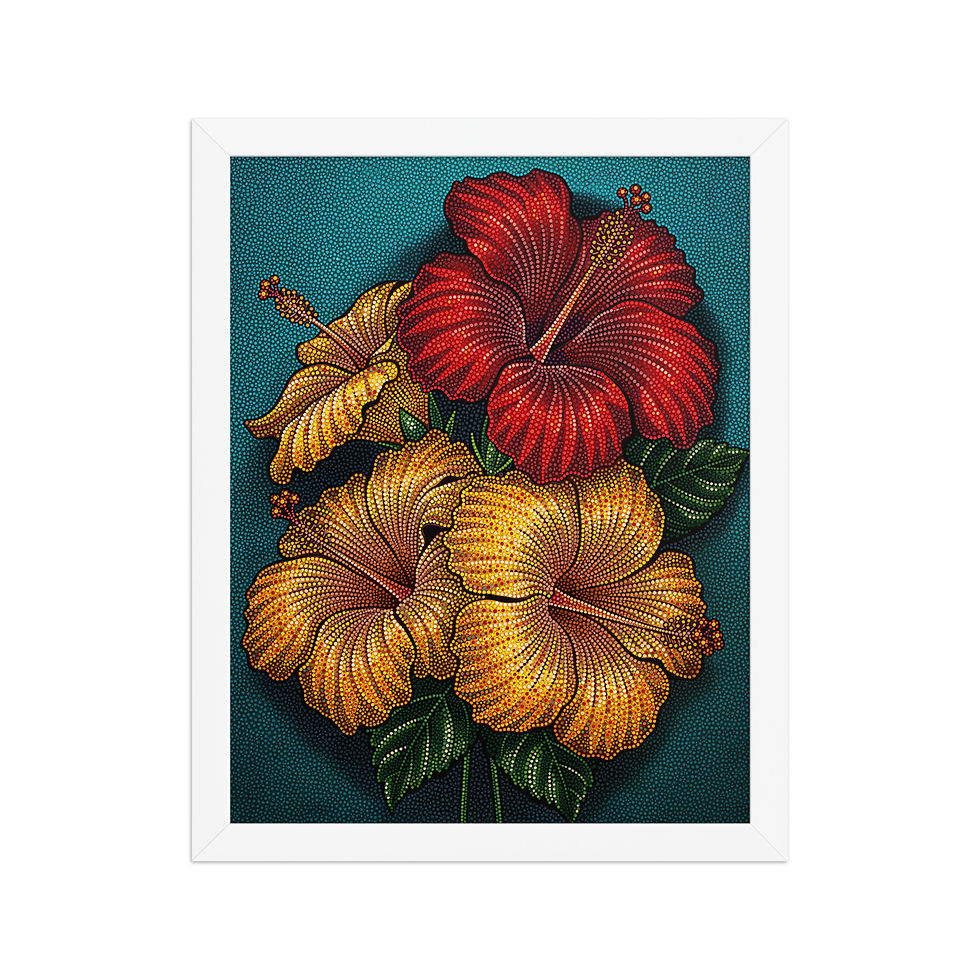 Thumbnail: High Contrast Hibiscus Flower Art Print