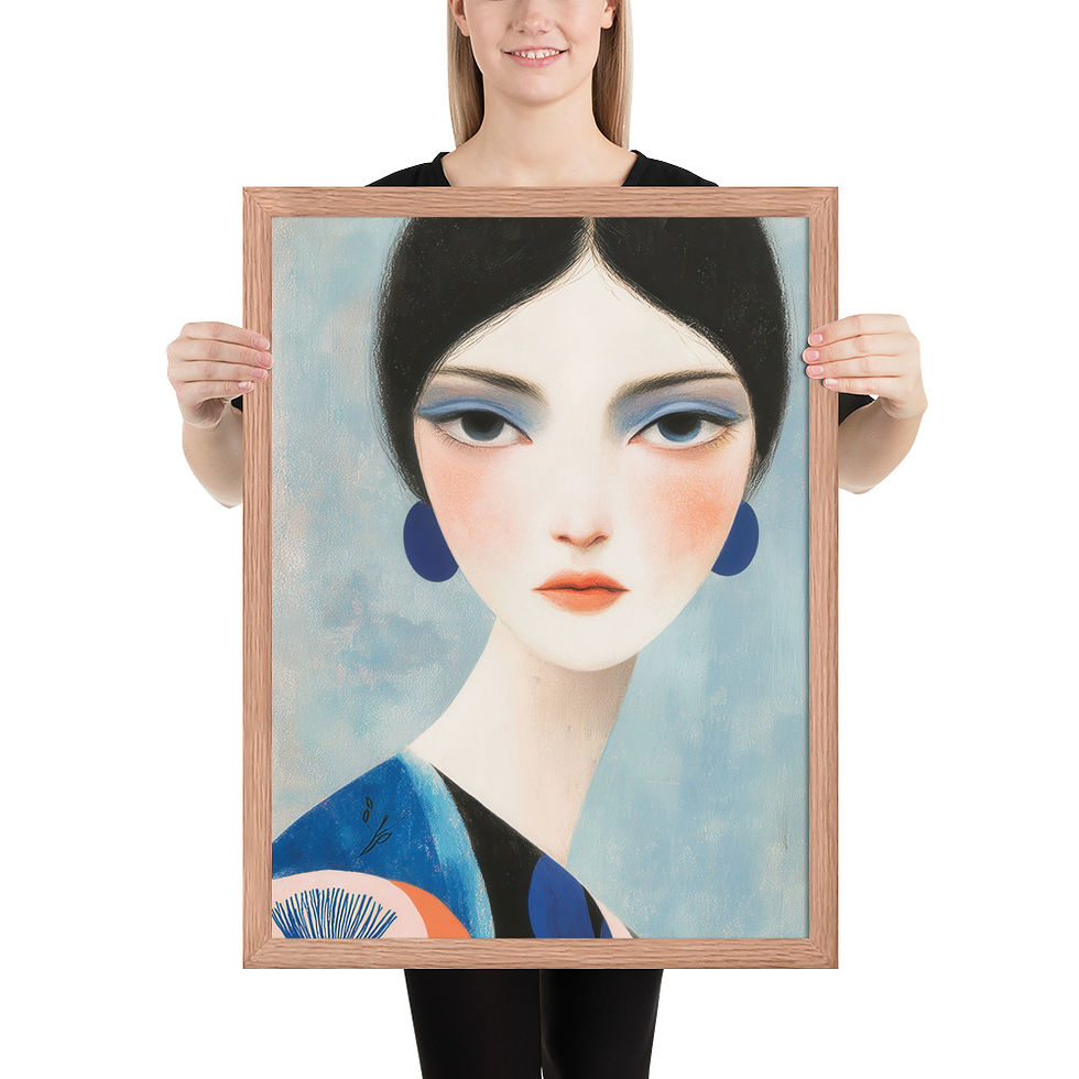Thumbnail: Woman Gouache Inspired Art Print 