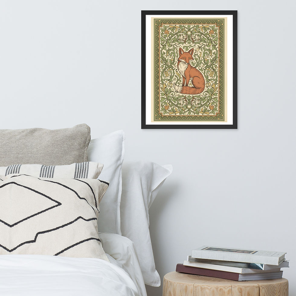 Thumbnail: Medieval Fox Art Print for Bedroom