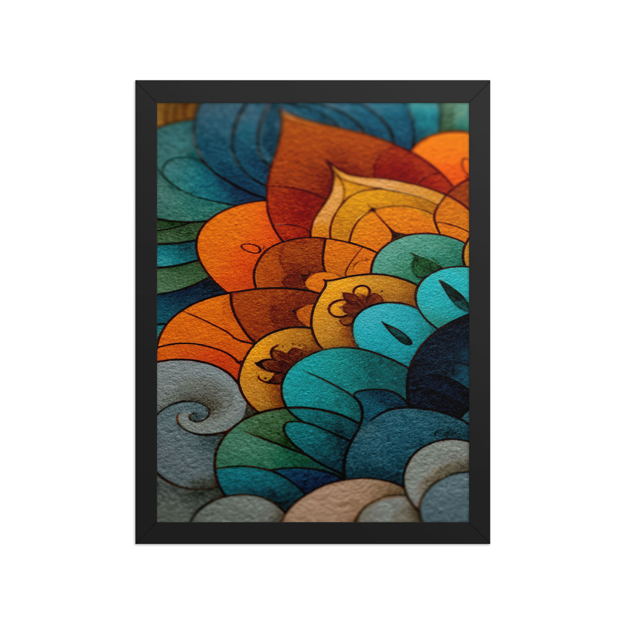 Framed Boho Patterns Art – Stylish Wall Decor