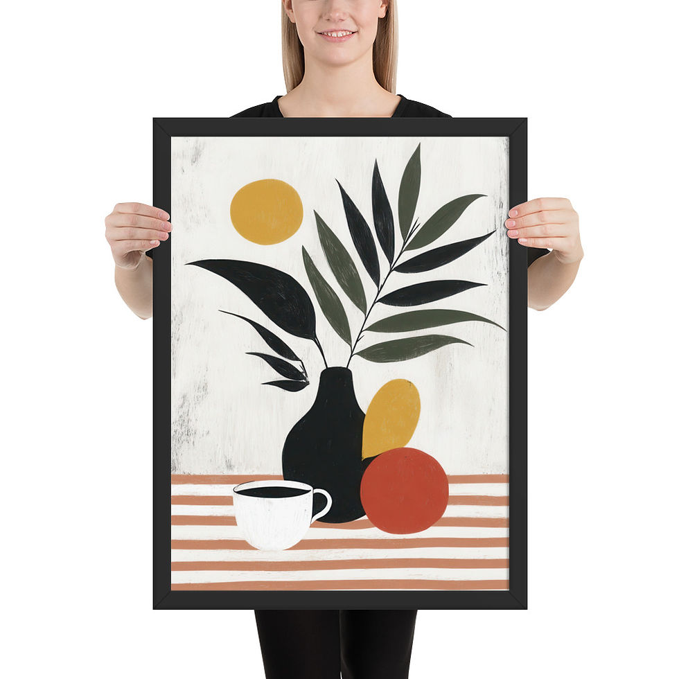Thumbnail: Coffee in the Morning Gouache Inspired Art Print 