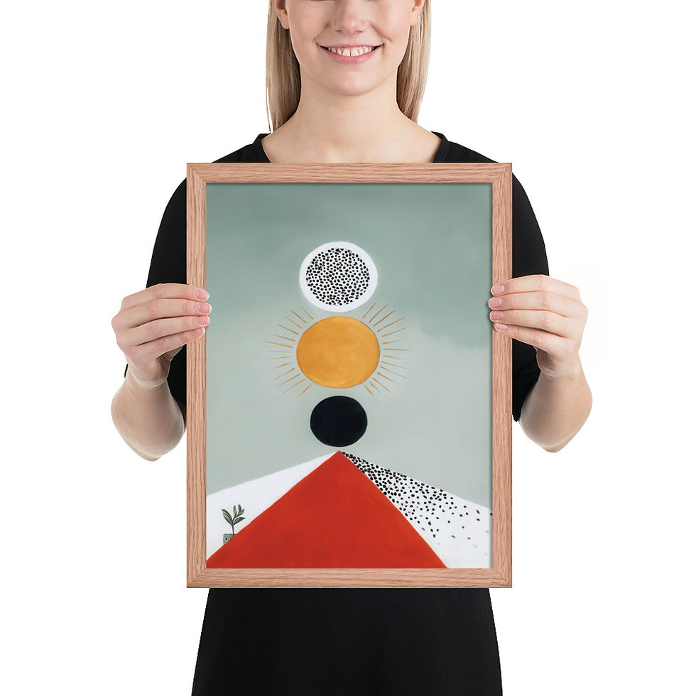 Thumbnail: Trendy Framed Gouache Art