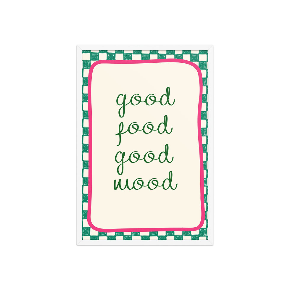 Thumbnail: Good Food Good Mood | Framed Kitchen Art
