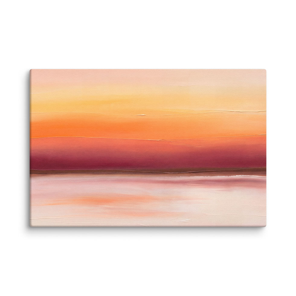 Thumbnail: Blazing Horizon Canvas – Warm Sunset Abstract Seascape Art
