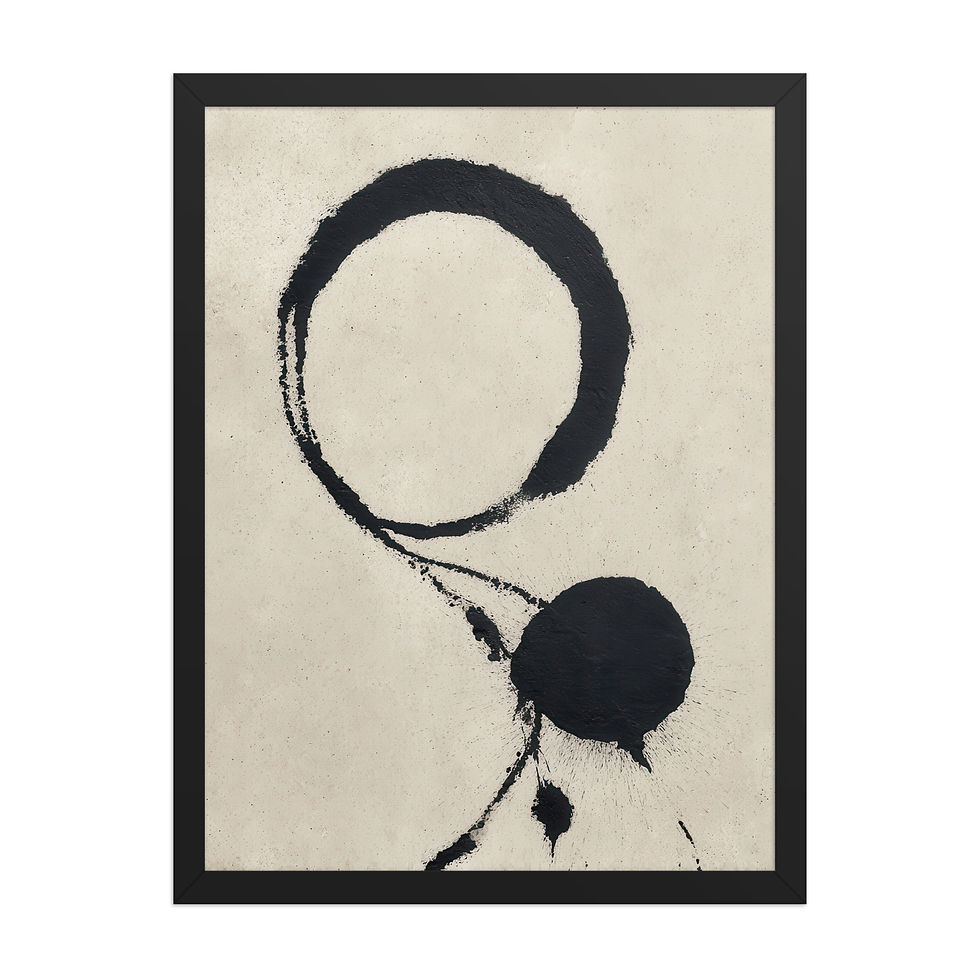 Thumbnail: Japandi Sumei-e Japanese Ink Inspired Print