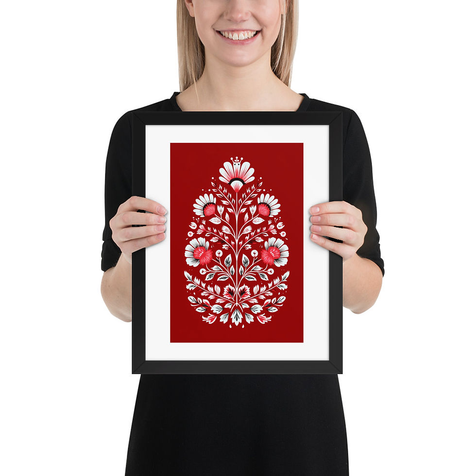 Thumbnail: Scandinavian Botanical Folk Art - Nature-Inspired Wall Decor