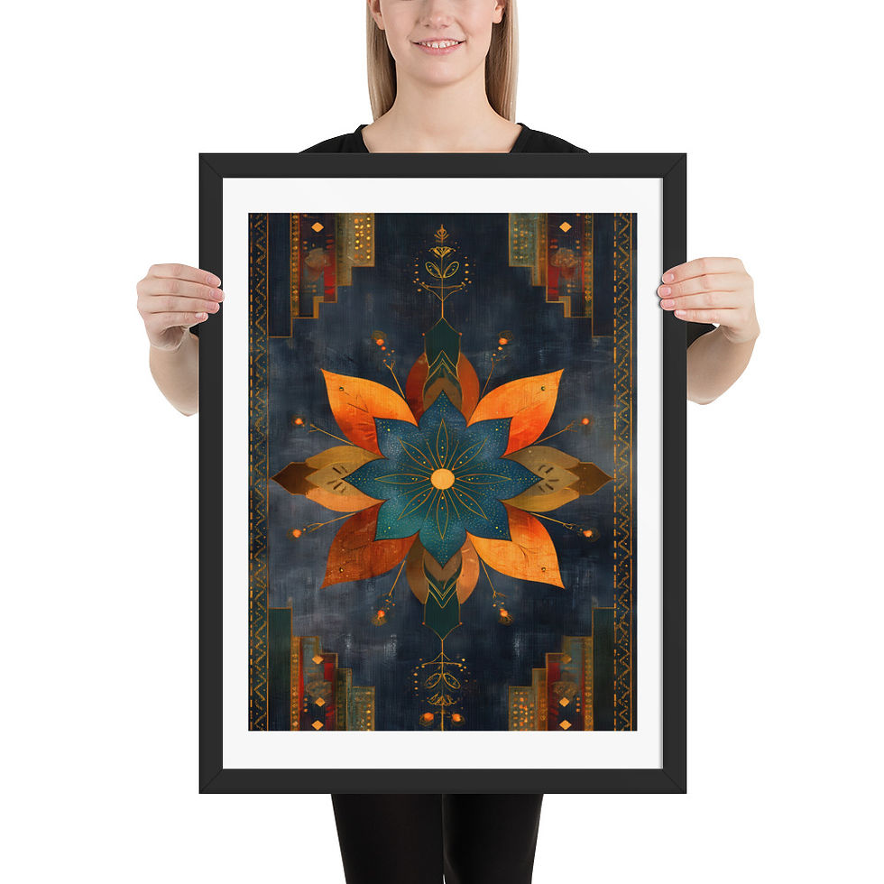 Thumbnail: Framed Geometric Boho Art – Trendy Decor Piece