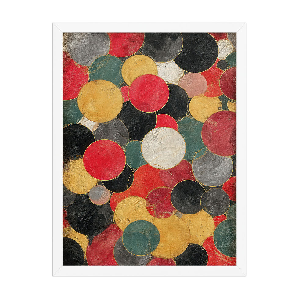 Thumbnail: Vibrant Colorful Minimalist Art - Framed Decor