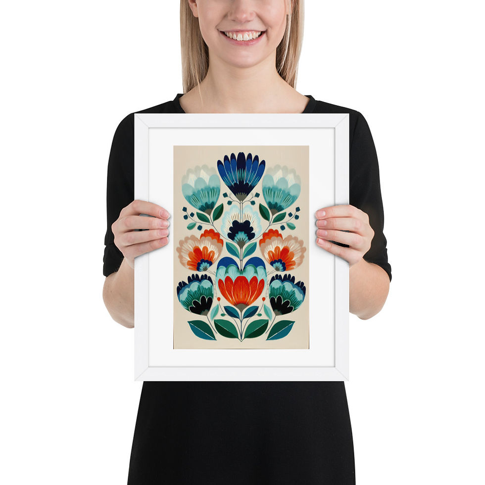 Thumbnail: Scandinavian Botanical Wall Art - Cozy Folk Decor for Your Home