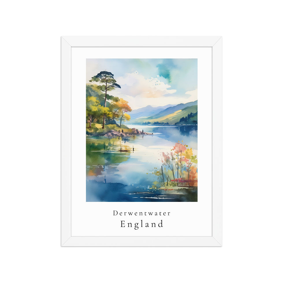 Thumbnail: Derwent Water, England British Isles Travel Poster