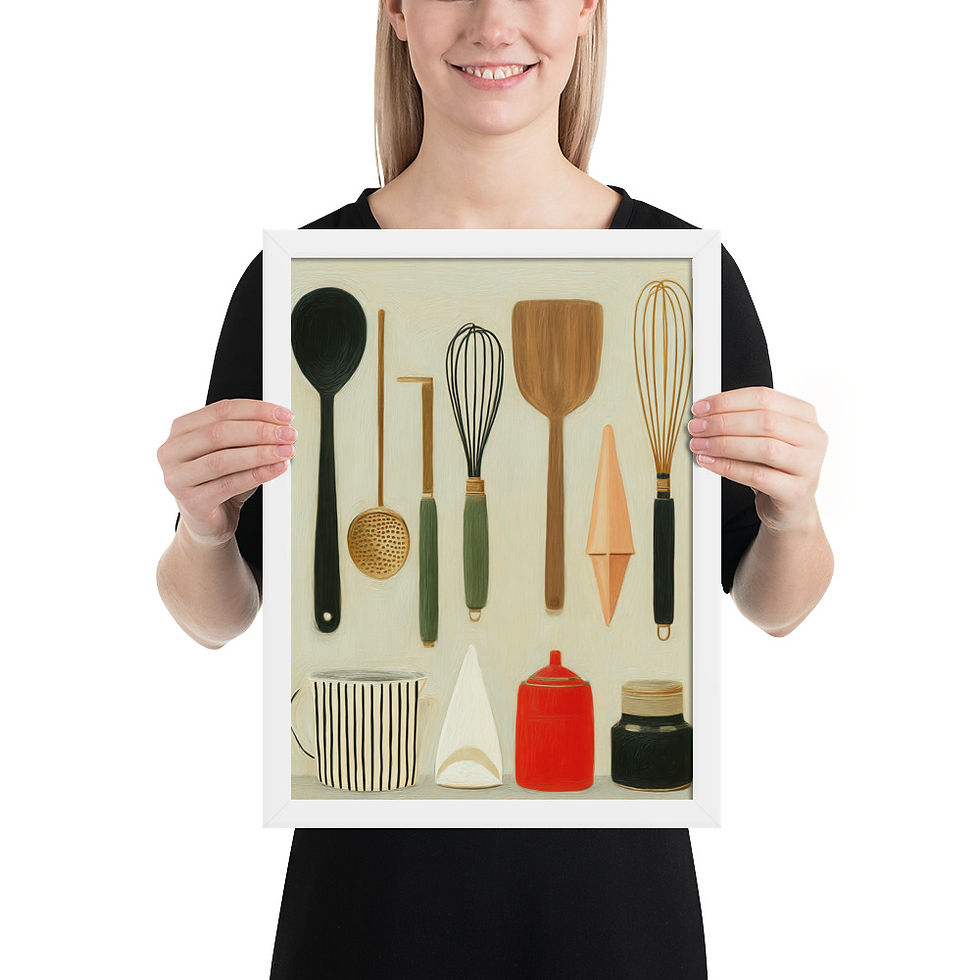 Thumbnail: Kitchen Cooking Gouache Inspired  Art Print 