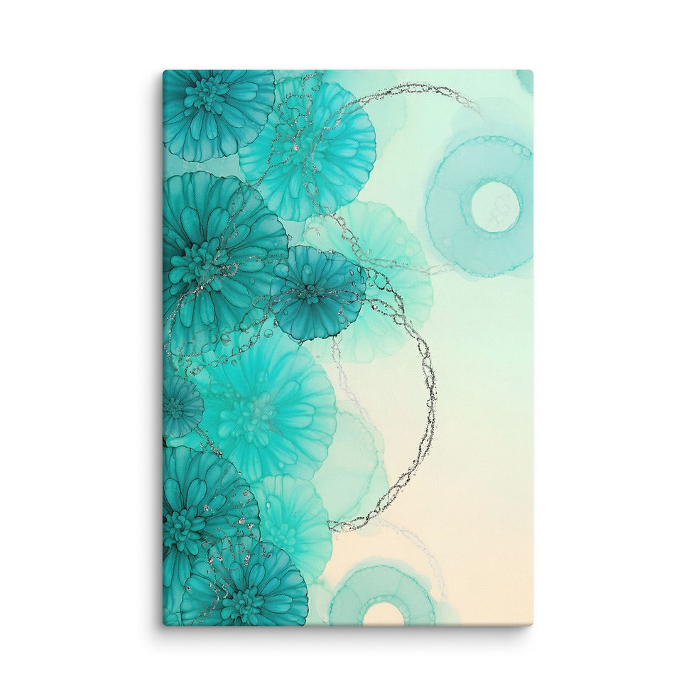 Thumbnail: Petal Streaks Abstract Canvas - Contemporary Floral Motion Wall Art