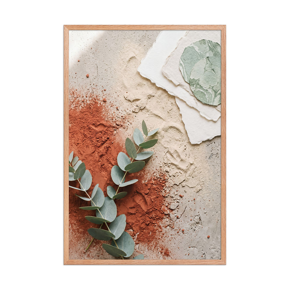 Thumbnail: Artistic Arrangement of Natural Elements and Textured Papers