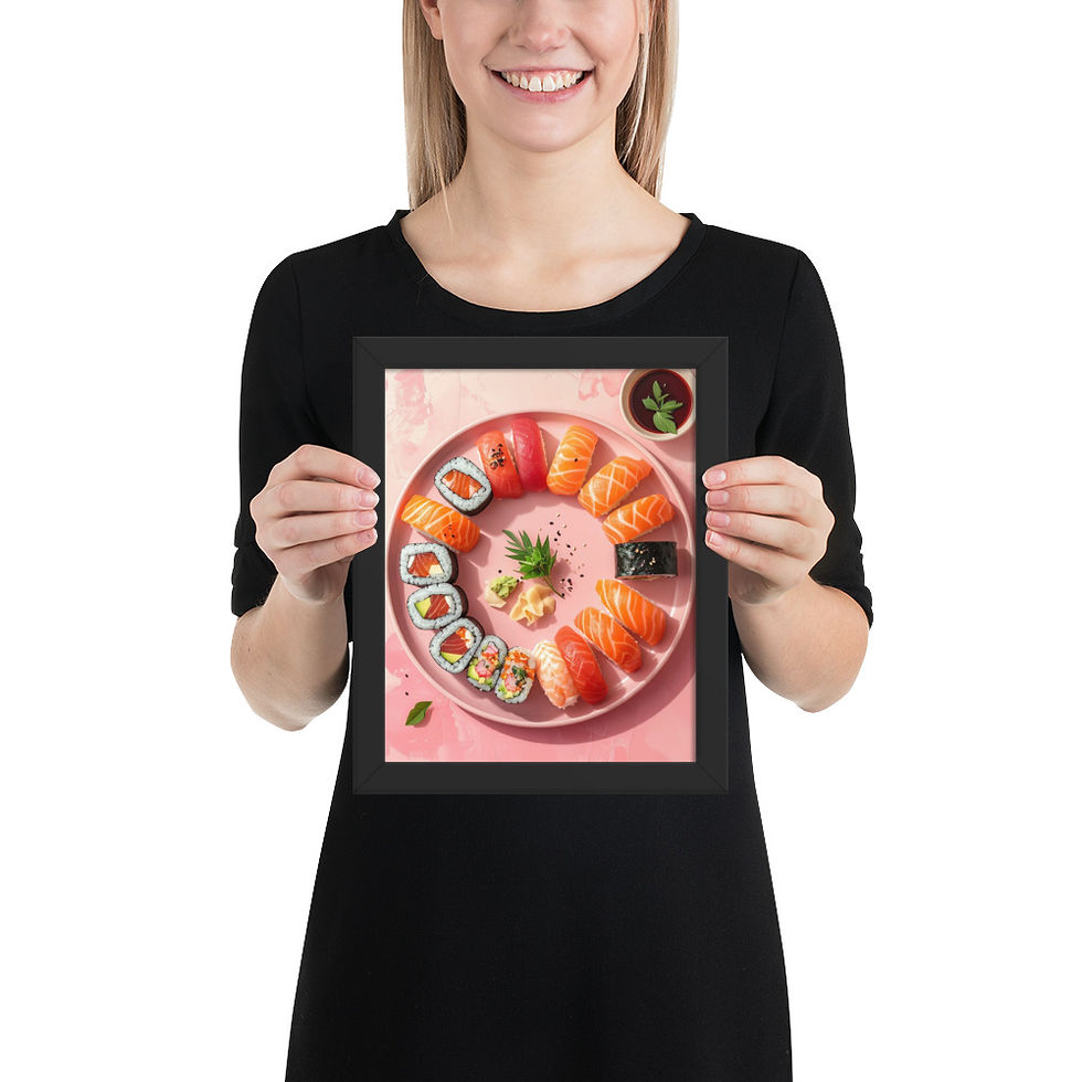 Thumbnail: Platter of Sushi Art Print for Kitchen