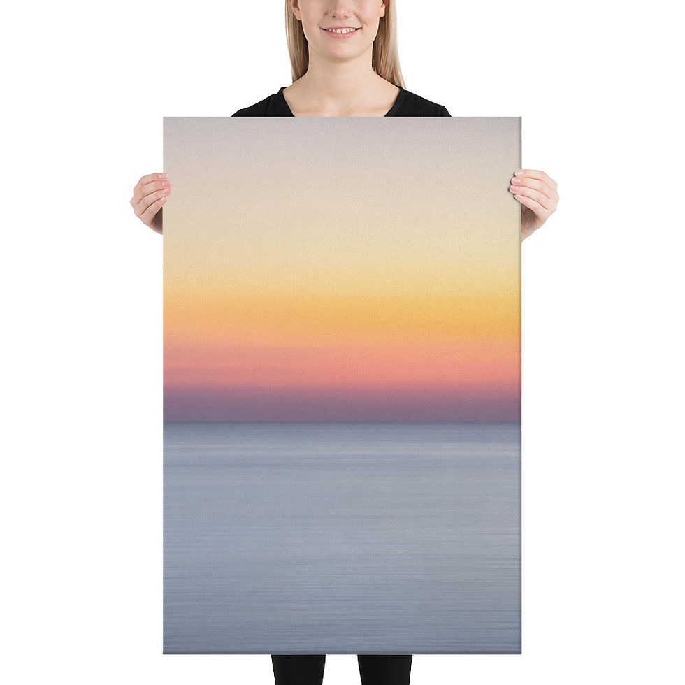 Thumbnail: Minimalist Coastal Sunset Horizon Canvas Print