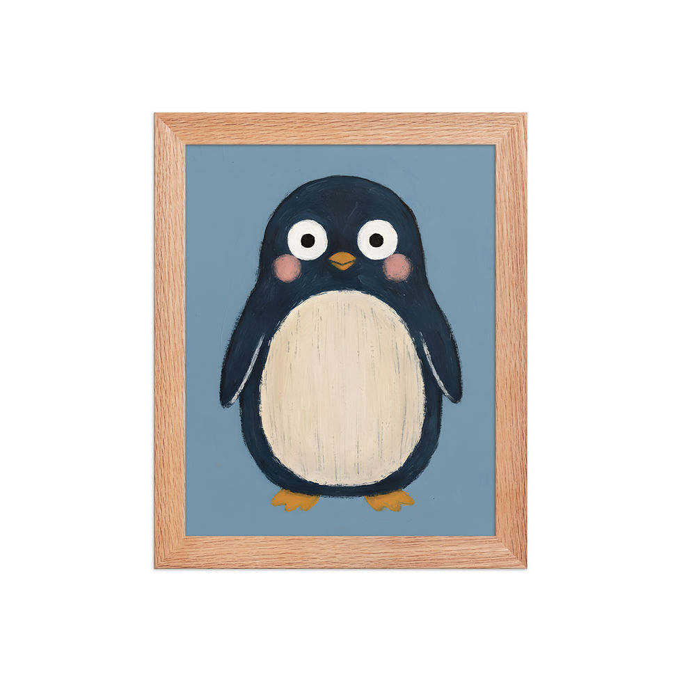 Thumbnail: Cute Penguin Nursery Art Print