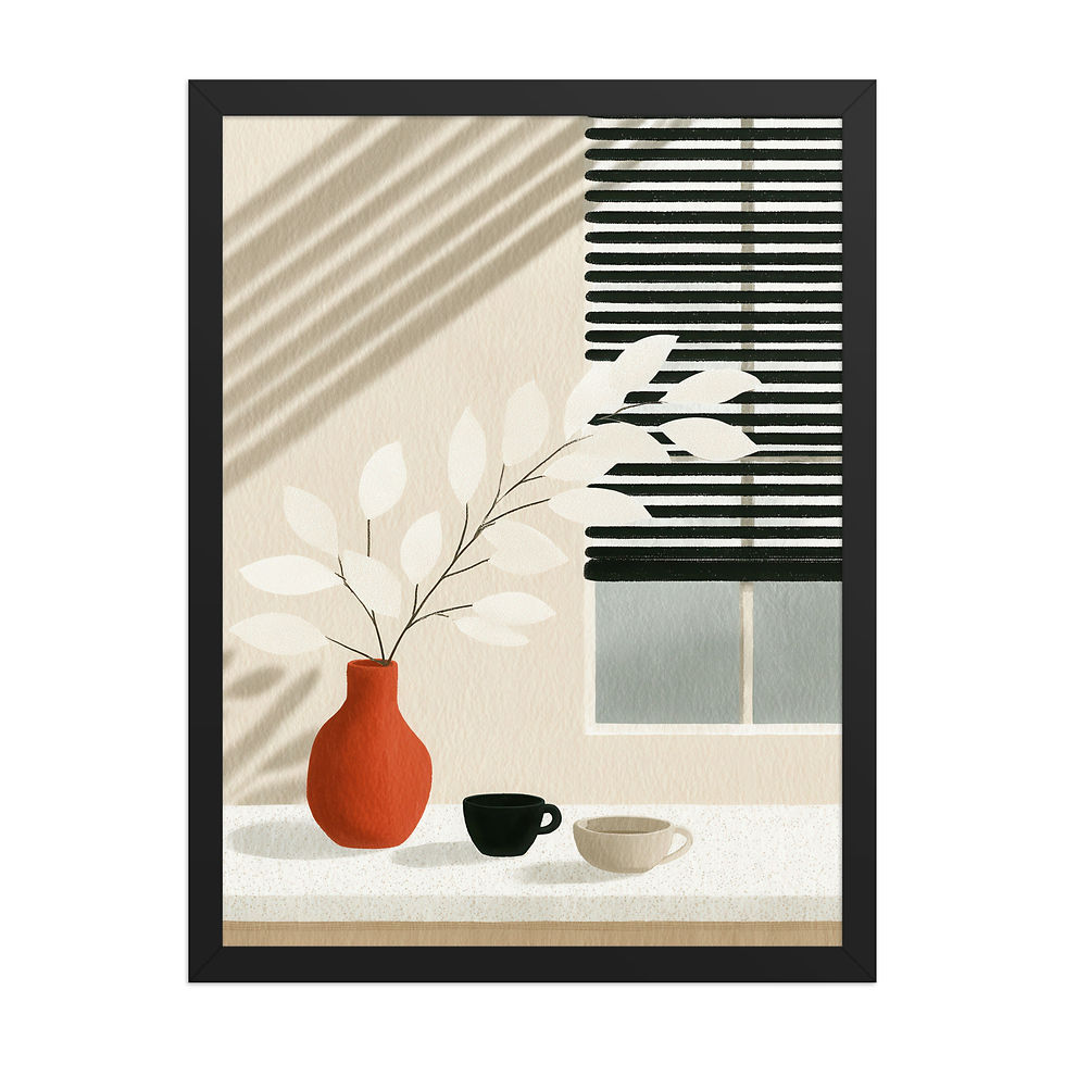 Thumbnail: Coffee Break Gouache Inspired  Art Print 