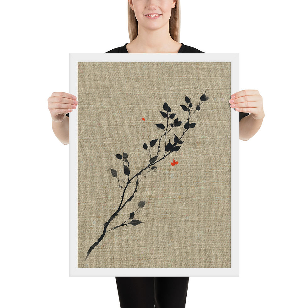 Thumbnail: Japandi Sprig Sumi-e Ink Inspired