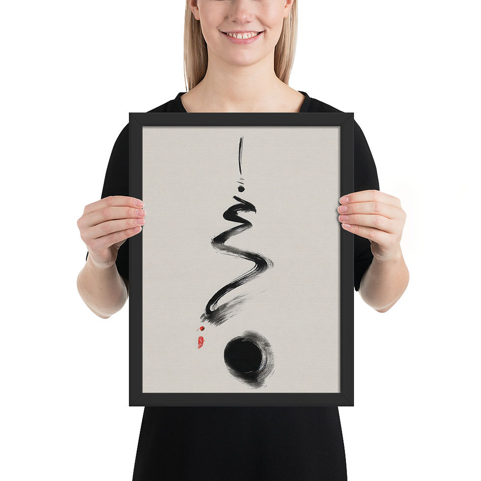 Thumbnail: Japandi Sumei-e Japanese Ink Inspired Print