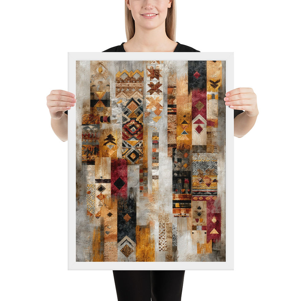 Thumbnail: Minimalist Boho Art Print – Framed Rustic Vibes
