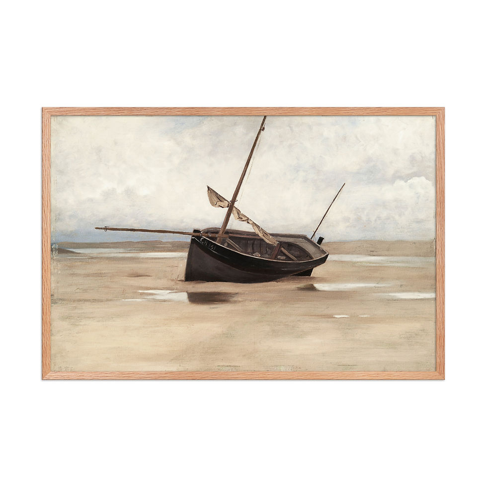 Thumbnail: Low Tide Framed Vintage Art Print