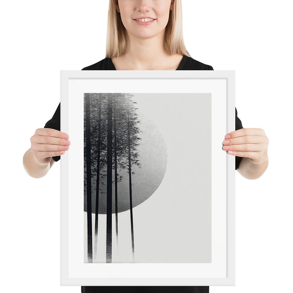 Thumbnail: Japandi Sumei-e Japanese Ink Inspired Print