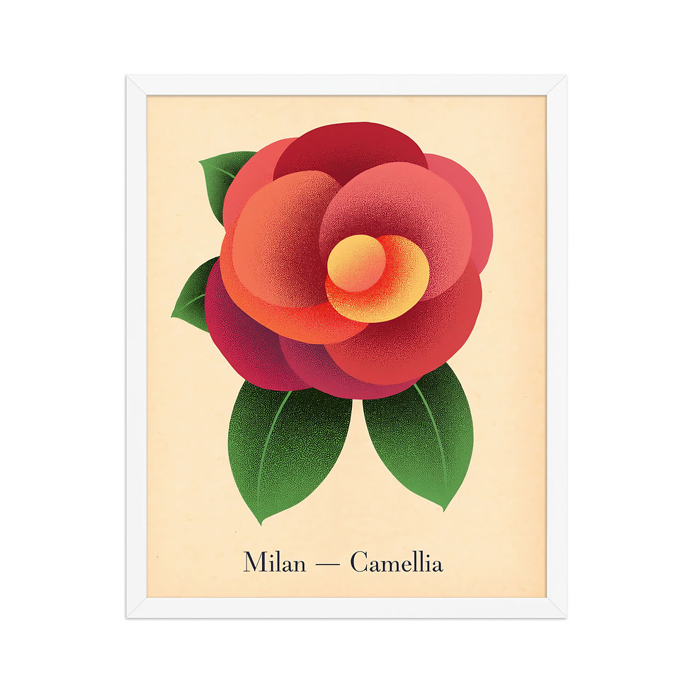 Thumbnail: Milan Camellia Flower Art Print