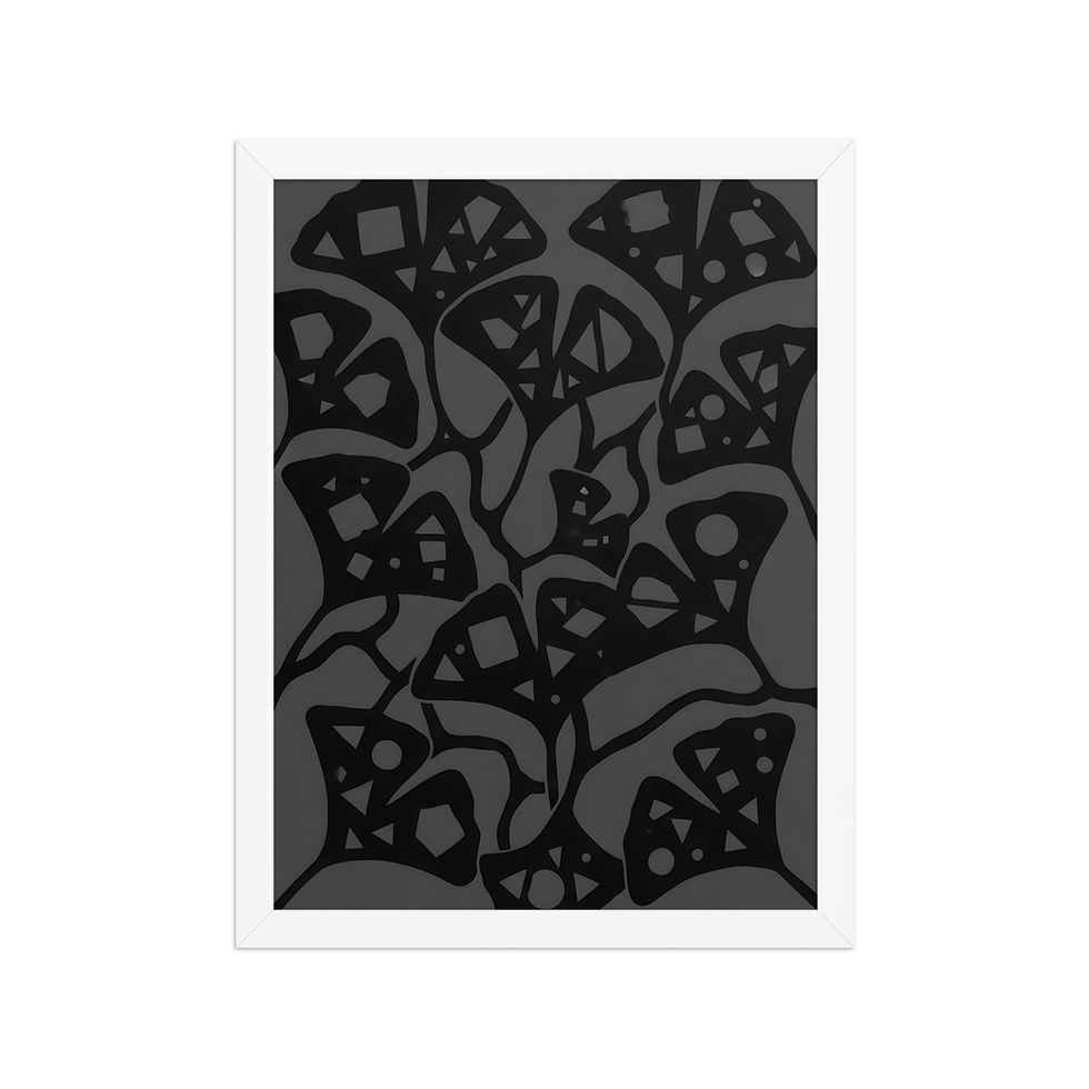 Thumbnail: Gingko Silhouettes Botanical Art Print