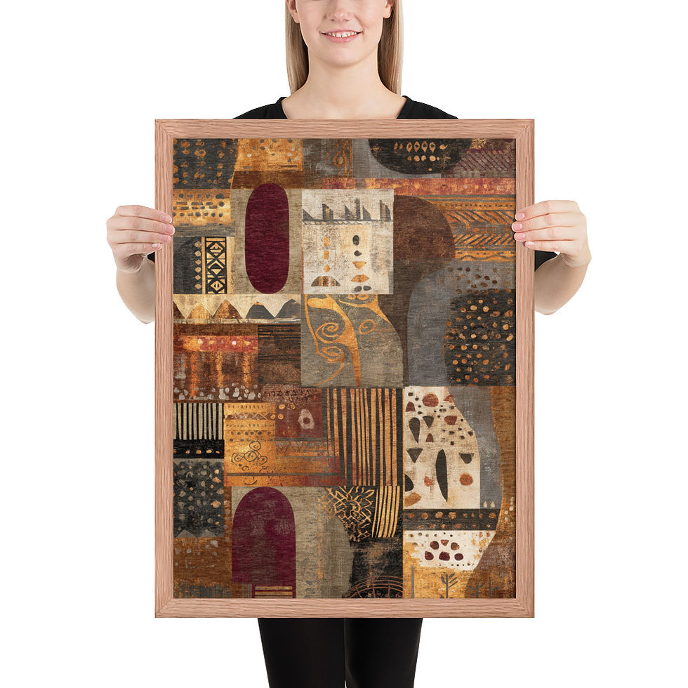 Thumbnail: Framed Earthy Boho Wall Art – Nature Lover's Decor