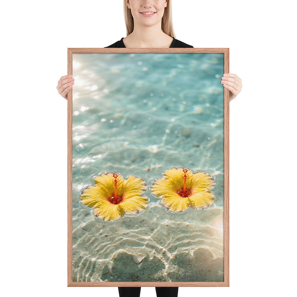Thumbnail: Hibiscus Petals in the Sea Unique Mega Print