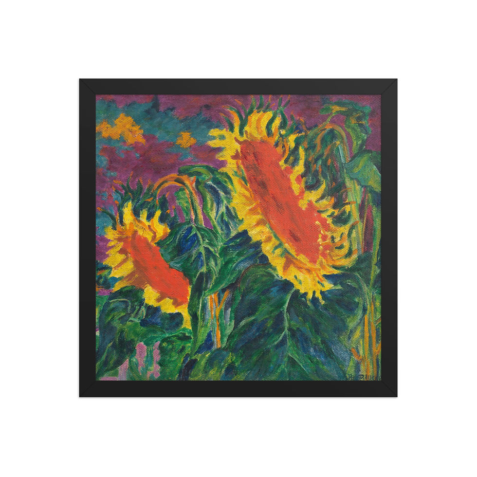 Thumbnail: Zwei Sonnenblumen (Sunflowers) - Circa 1928 - Framed Wall Art