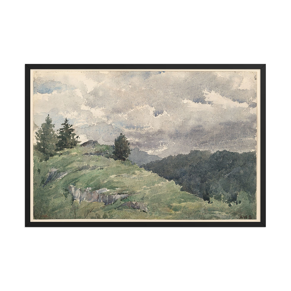 Thumbnail: Green Hills Vintage Wall Art Print